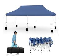 RELAX4LIFE Tonnelle Pliante 3x6 Imperméable, Barnum Pliant 3x6, Tente de Réception Anti-UV, Hauteur Réglable, Sac Transport, Potection Solaire, Montage sans Outil, pour Mariage Fête