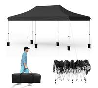 RELAX4LIFE Tonnelle Pliante 3x6 Imperméable, Barnum Pliant 3x6, Tente de Réception Anti-UV, Hauteur Réglable, Sac Transport, Potection Solaire, Montage sans Outil, pour Mariage Fête