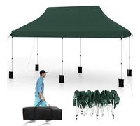 RELAX4LIFE Tonnelle Pliante 3x6 Imperméable, Barnum Pliant 3x6, Tente de Réception Anti-UV, Hauteur Réglable, Sac Transport, Potection Solaire, Montage sans Outil, pour Mariage Fête