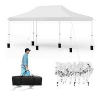 RELAX4LIFE Tonnelle Pliante 3x6 Imperméable, Barnum Pliant 3x6, Tente de Réception Anti-UV, Hauteur Réglable, Sac Transport, Potection Solaire, Montage sans Outil, pour Mariage Fête