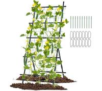 RELAX4LIFE Treillis de Jardin pour Plantes Grimpantes, Forme de A, Filet de Jardin, Aide à l'Escalade pour Vigne/Légumes/Fleurs