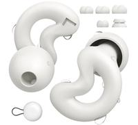 Relaxcharm Bouchons d’Oreilles pour Dormir, Silicone Souple Réutilisable, Aident à Réduire Ronflements et Bruits Nocturnes, Jusqu’à 30dB, pour Dormir sur le Côté, Blancs