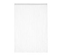 Relaxdays 1 x rideau à fils blanc - Peut être raccourci - Avec passe-tringle - Pour portes et fenêtres - Lavable - 145 x 245 cm - Blanc