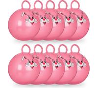 relaxdays 10 x balle rebondissante enfants rose