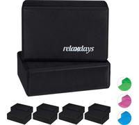 relaxdays 10 x bloc de yoga noir