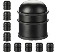 relaxdays 10 x Butoir de porte acier inoxydable noir