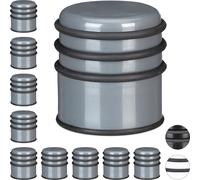 relaxdays 10 x Butoirs de porte gris foncé