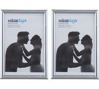 relaxdays 10 x cadre photo 10 x 15 cm argenté