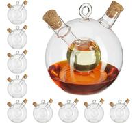 relaxdays 10 x Distributeur de vinaigre et d'huile 2 en 1