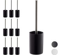 relaxdays 10 x garniture WC céramique noire