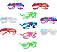 relaxdays 10 x lunettes de fête LED