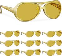 relaxdays 10 x lunettes de rappeur or