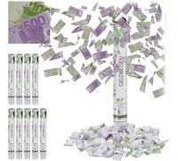 relaxdays 10 x Party Popper 40 cm billets de banque