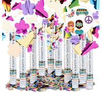 relaxdays 10 x Party Popper coloré papillons