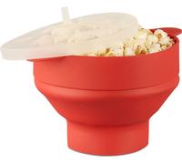 relaxdays 10 x popcorn maker silicone rouge