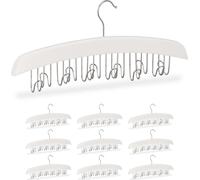 relaxdays 10 x porte-ceintures en bois blanc