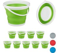 relaxdays 10 x Seau pliable 10 l vert