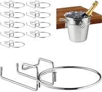Relaxdays Support de Refroidisseur à Champagne, Lot de 10, pour Refroidisseur à vin avec 18cm de diam. Peu encombrant, Fer,argenté