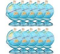 relaxdays 10 x tirelire globe rotatif