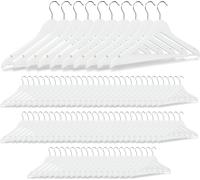 relaxdays 100 x cintres en bois blanc