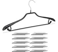 relaxdays 100 x cintres noirs pour costumes antidérapants
