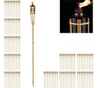 relaxdays 100 x Torches de jardin en bambou