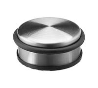 Relaxdays 10010081 Butoir de porte/Arrêt de porte 1,2 kg plat en Argent | Butée de porte en caoutchouc, H x L x P : 4,5 x 10 x 10 cm