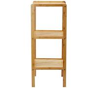 Relaxdays 10013496 Étagère En Bambou Salle De Bain 3 Niveaux 33 X 33 X 79 Cm