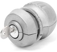 Relaxdays 10013640 Antivol pour remorque Antivol pour boule d'attelage 5 cm, Gris