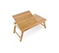 Relaxdays 10016734 table pliante avec tiroir bambou 55 x 33 x 24 cm