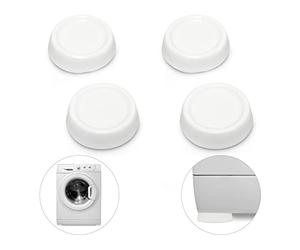 Relaxdays 10017884 Patins Anti-vibration pour machines à laver Lot de 4 pieds, Blanc