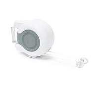 Relaxdays 10018860 2 Cordes à linge 26 m avec boîtier séchoir mural Enrouleur automatique 13 x 2 m, Plastique, Blanc