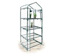 Relaxdays 10018890-349 serre de jardin balcon terrasse transportable mobile 2-3 ou 4 étagères portes