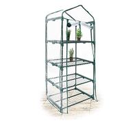 Relaxdays 10018890-349 Serre de Jardin Balcon Terrasse Transportable Mobile 2-3 ou 4 Étagères Portes