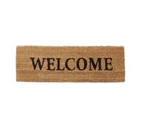 Relaxdays Paillasson Long Fibre de Coco Tapis de Sol Welcome Antidérapant Nature, 1,5 x 75 x 25 cm