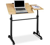relaxdays 10020807_48 relaxdays höhenverstellbarer PC-Tisch braun 100,0 x 50,0 x 80,0 - 110,0 cm