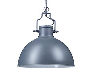 Relaxdays 10020870 Lampe à suspensions style industriel Shabby luminaire de plafond métal diamètre 40,5 cm LED, gris