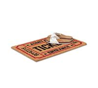 Relaxdays 10021038 Fußmatte Aus Kokos, Rutschfest Paillasson Tickets d’Entrée en Fibres de Coco, PVC, Multicolore, 40x60x1,5 cm