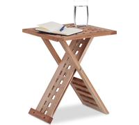 relaxdays 10021328_0 relaxdays Beistelltisch braun quadratisch