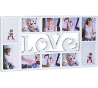 relaxdays Cadre photo collage LOVE blanc 72,0 x 36,5 cm
