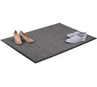 Relaxdays Paillasson gris chiné tapis d’entrée couloir intérieur extra plat mince 90 x 120 cm, noir-gris