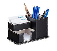 Organiseur fournitures bureau similicuir tiroir, porte-stylo cartes visite 4