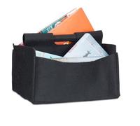 Relaxdays 10021974_46 Panier de rangement Rectangulaire Feutrine Noir Noir