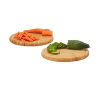 Relaxdays 10022152_303 Planche Petit-Déjeuner, Bambou, Naturel, 25 x 25 x 2 cm