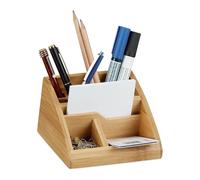 relaxdays 10022187_0 relaxdays Schreibtisch-Organizer braun