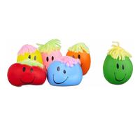 Relaxdays Balle anti-stress enfants adultes 6 cm grimace cheveux boule pâte farine 45 g