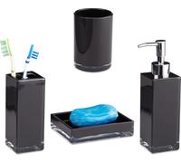 relaxdays 10022586_46 relaxdays Badaccessoires-Set weiß