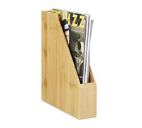 Relaxdays 10022769_800 Portes-revues Bambou A4, Beau Grain Naturel, Rangement papiers, journaux, Lettres, Nature