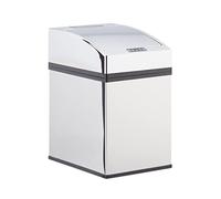 Relaxdays 10022950_670 Poubelle Capteur Inox, Couvercle automatique, Seau, hygiénique, 5L, sur batterie, différentes tailles, argenté, 5 l