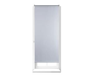 Relaxdays 10023760_732 Store Enrouleur Thermique Chaînette latérale Fixation clips sans perçage, 70x60 cm, largeur tissu 66cm, blanc, 70 x 160